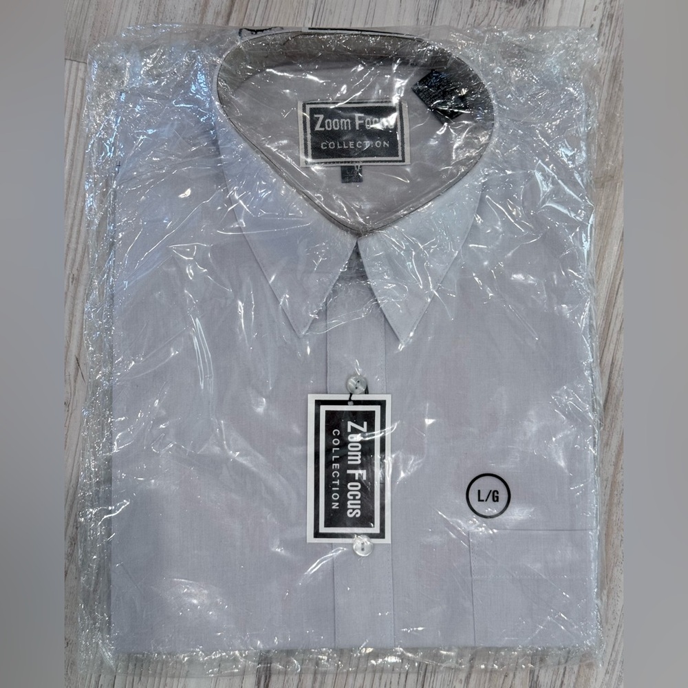 Zoom Focus Collection Light Gray Dress Shirt